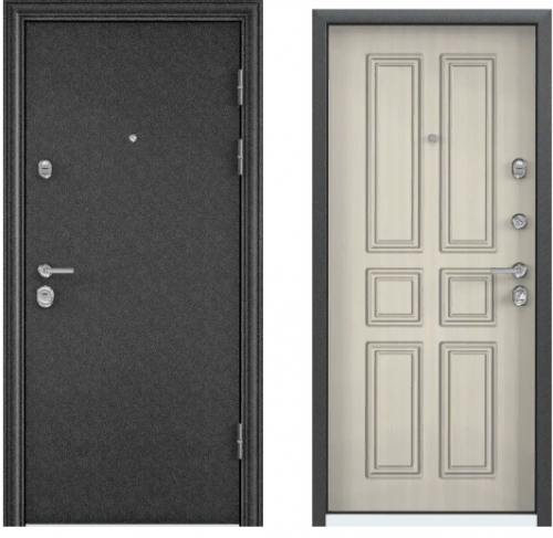 Детальная картинка двери ULTIMATUM МP черный шелк/ перламутр белый КВ-19 || Двери Сити