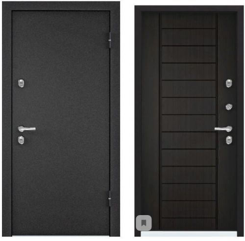 Детальная картинка двери SNEGIR 20 MP Черный муар металлик  S20-13 венге || Двери Сити