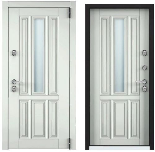 Детальная картинка двери SNEGIR COTTAGE 1 SNG-1 RAL 9016 белый || Двери Сити