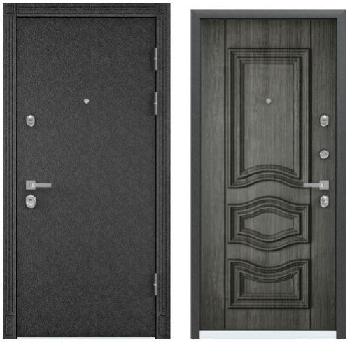 Детальная картинка двери PROFESSOR 4-02 МP черный шелк 5D5 Дуб пепельный || Двери Сити