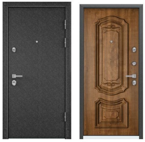 Детальная картинка двери PROFESSOR 4-02 МP черный шелк 5D1 Дуб медовый || Двери Сити