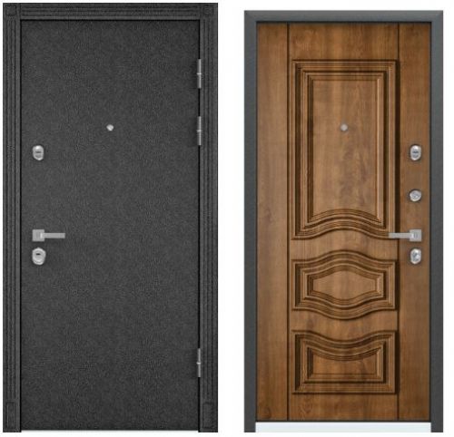 Детальная картинка двери PROFESSOR 4-02 МP черный шелк 5D5 Дуб медовый || Двери Сити