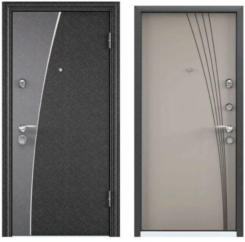 Детальная картинка двери SUPER OMEGA 10 MAX SP-10GN черный шелк RS-12 Кремовый ликер || Двери Сити