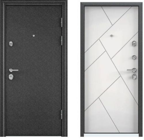 Детальная картинка двери ULTIMATUM-М МP черный шелк/  белый КВ-35 || Двери Сити