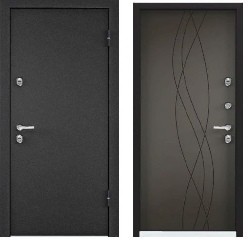 Детальная картинка двери SNEGIR 20 MP Черный муар металлик  S20-17 молочный шоколад || Двери Сити