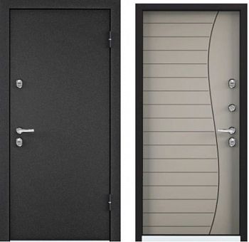 Фото двери SNEGIR 20 MP Черный муар металлик  S20-10 кремовый ликер || Двери Сити