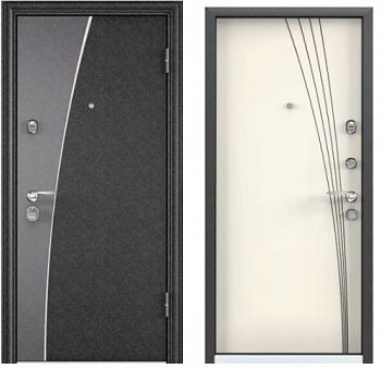 Фото двери SUPER OMEGA 10 MAX SP-10GN черный шелк RS-12 Слоновая кость || Двери Сити