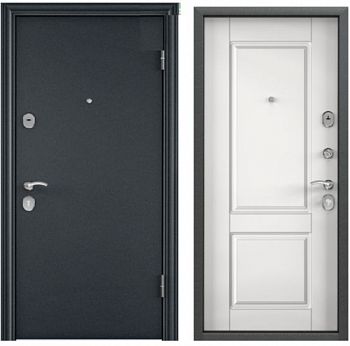 Фото двери DELTA 100 темно-синий букле D15 KT белый || Двери Сити
